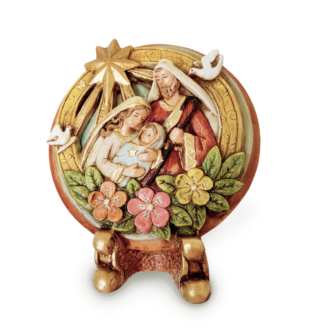 5" Round Nativity Plaque