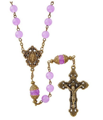 8mm San Gimignano Rosary - Lavender