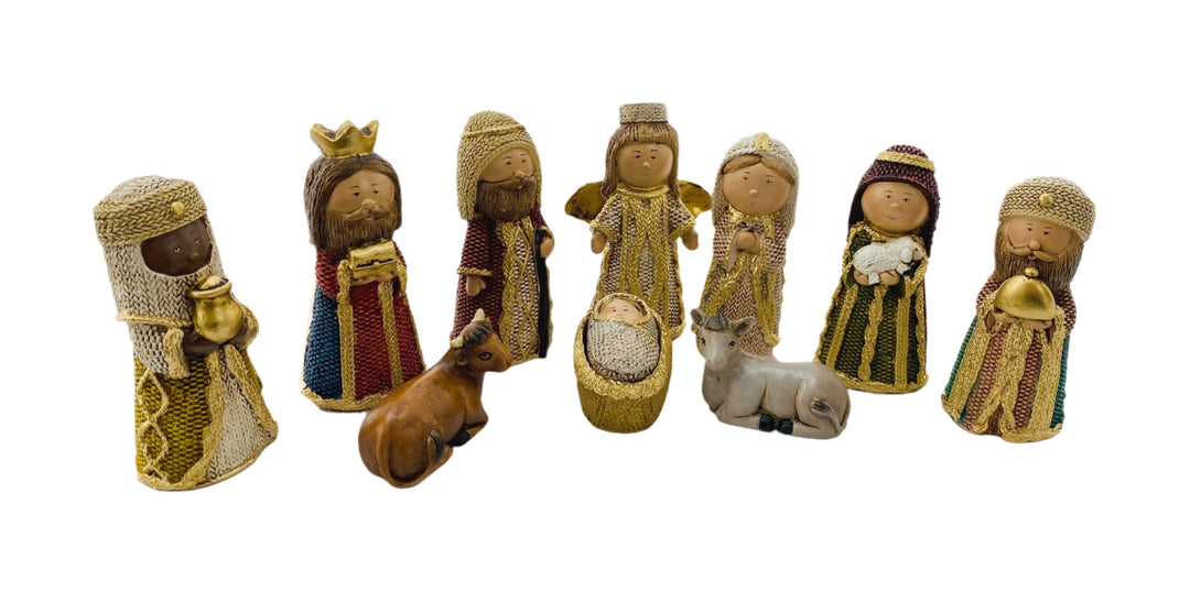 11 Piece Hand-Woven Nativity Set