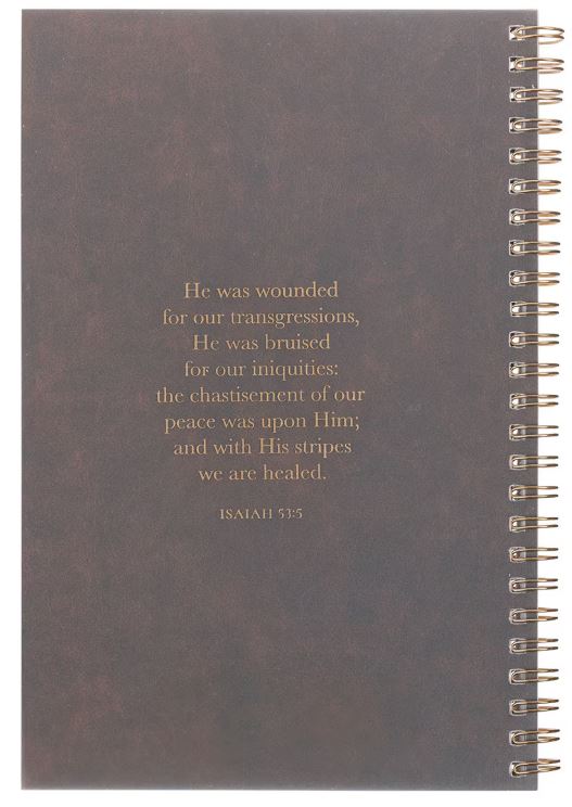 Amazing Grace PVC Cover Spiral Notebook - Isaiah 53:3