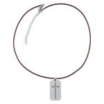 Man of God Silver Metal Men’s Necklace - 1 Timothy 6:11