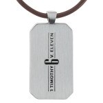 Man of God Silver Metal Men’s Necklace - 1 Timothy 6:11