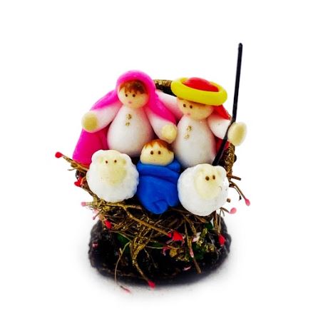 1" Handmade Mini Nativity Eucalipto