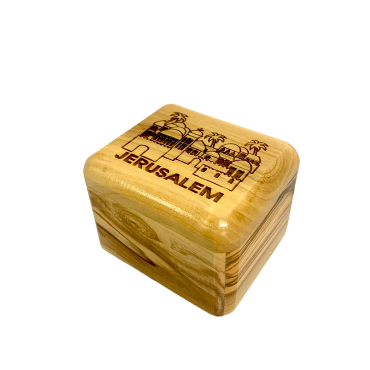 2.75" Olive Wood Trinket Box