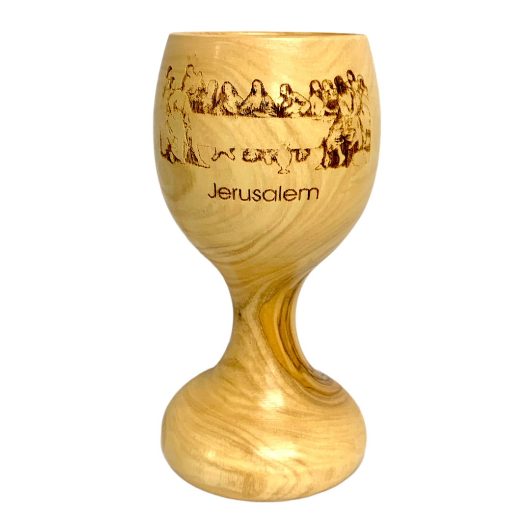 6" Olive Wood Last Supper Chalice