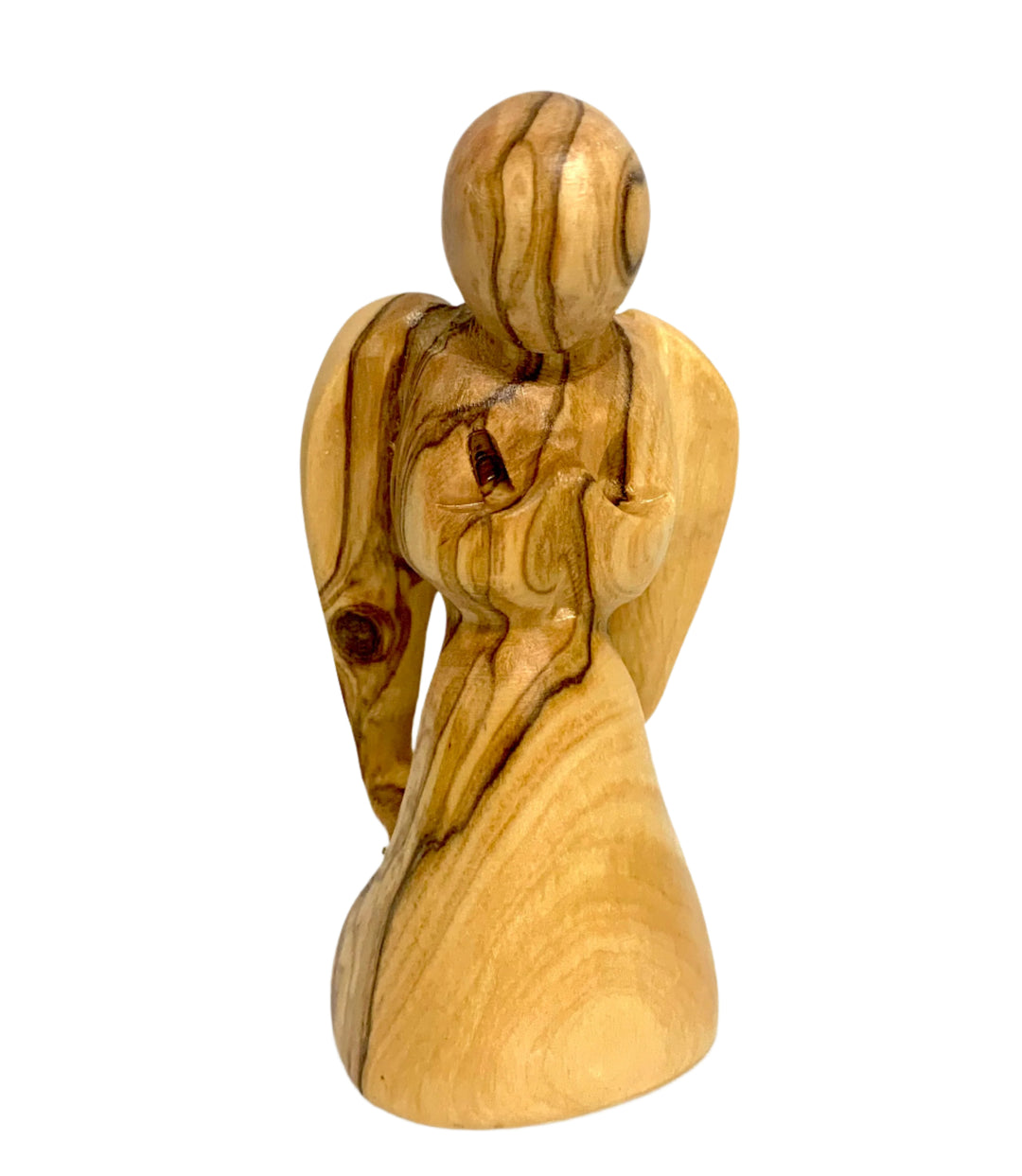 4" Olive Wood Angel Statue