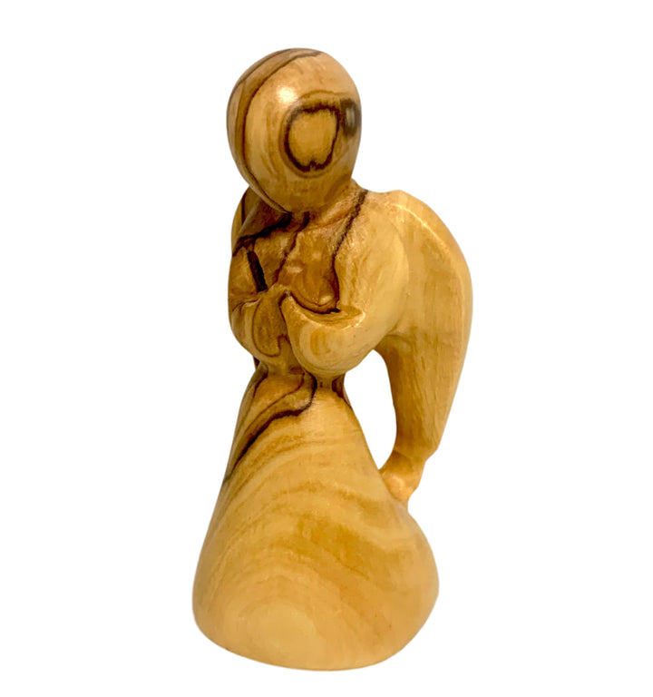 4" Olive Wood Angel Statue