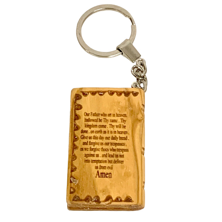 Olive Wood Bible Keychain