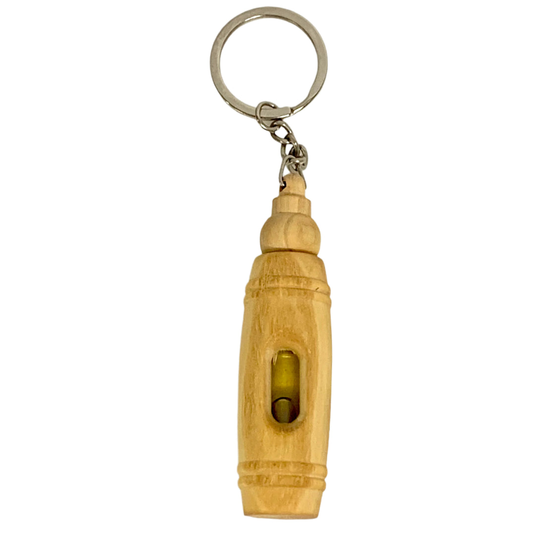 Olive Wood Devotional Oil Holder Keychain