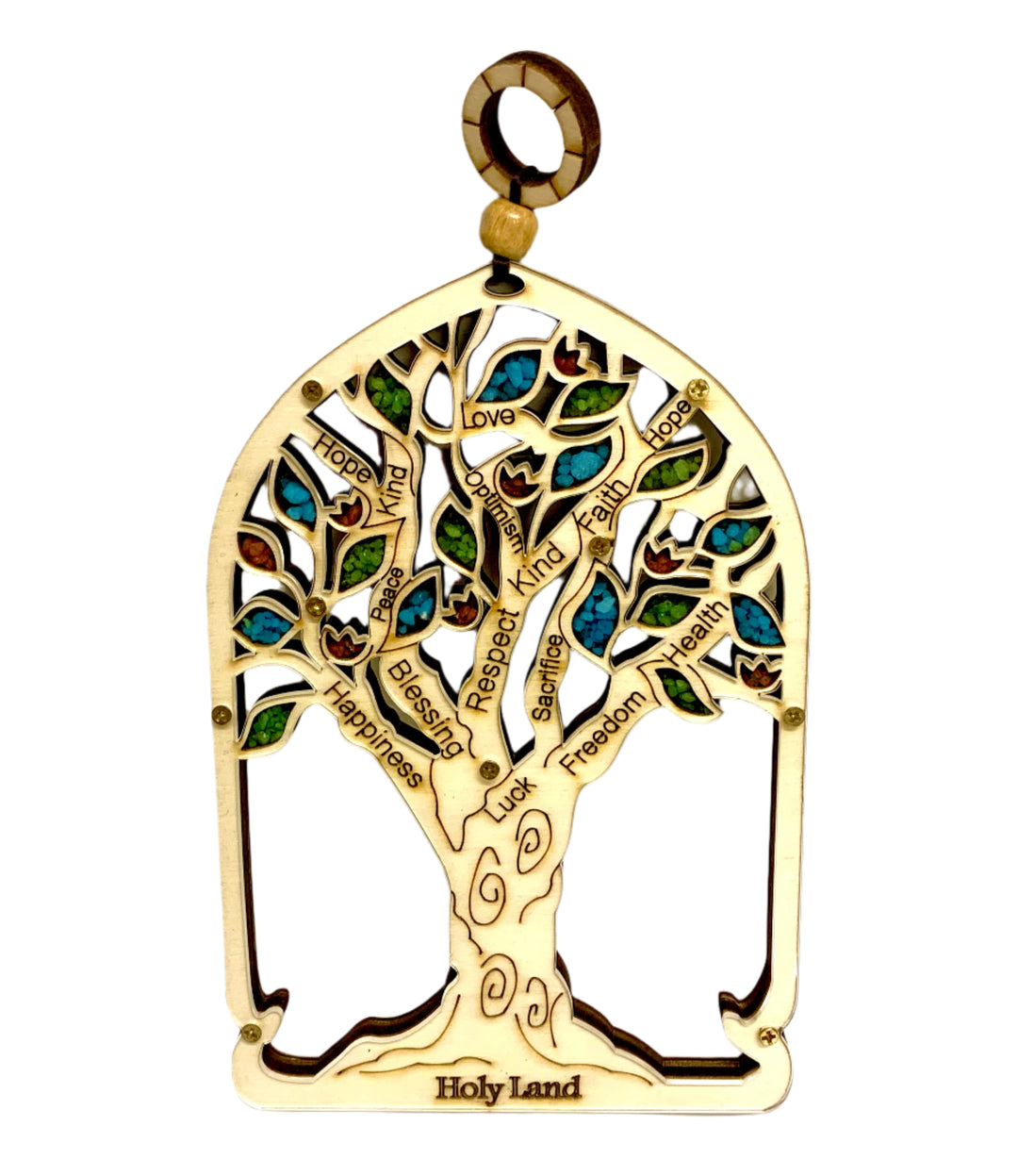 8" Olive Wood Tree of Life Plaque