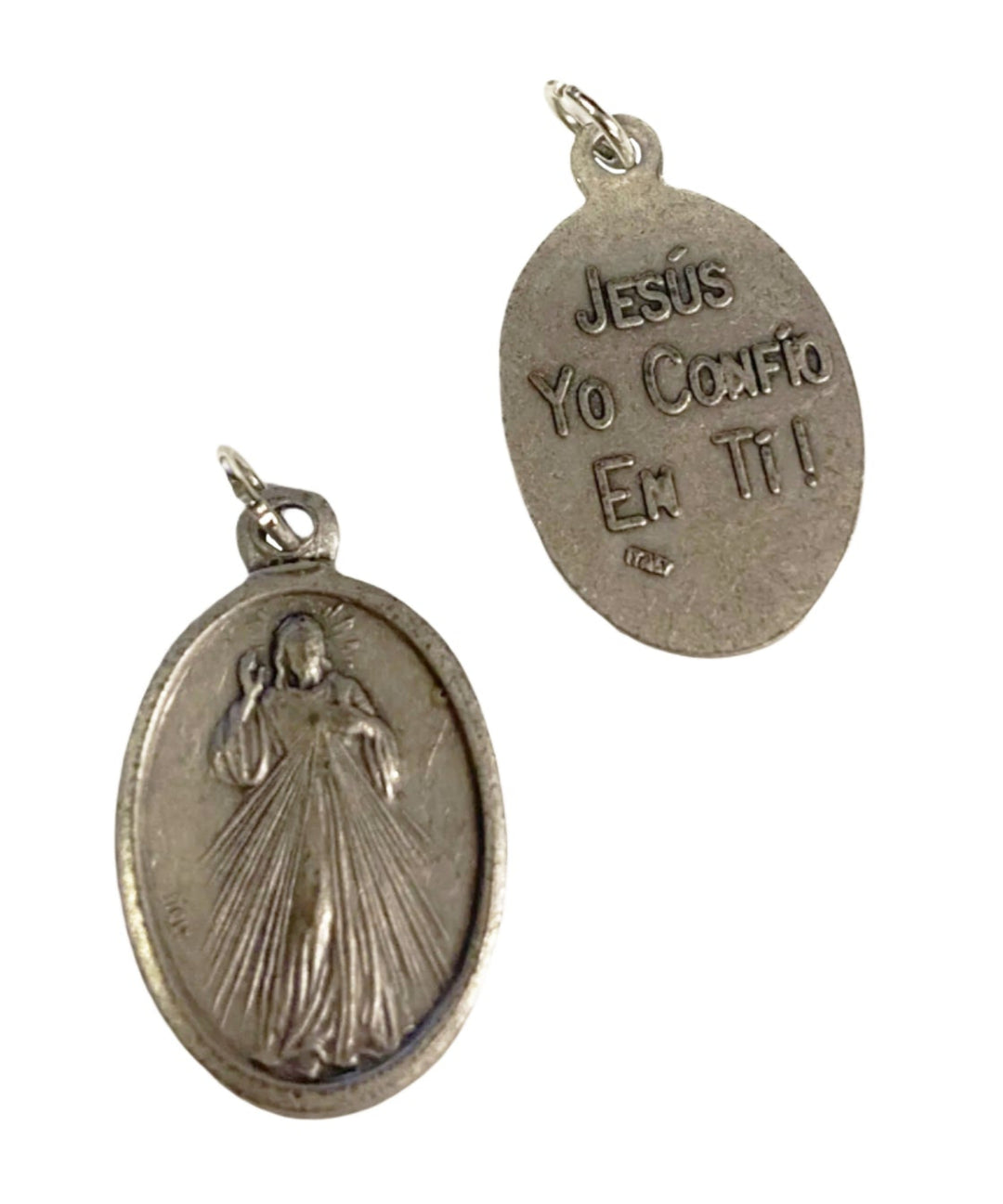 .75" Divine Mercy Oxidized Medal