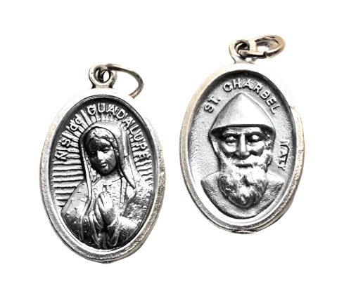 1" Our Lady of Guadalupe & St. Charbel Medal