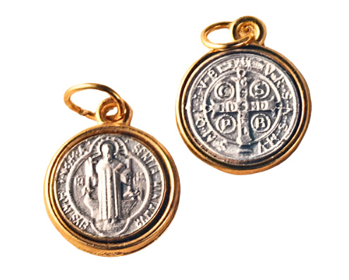 .5" Silver / Gold St. Benedict Oxidized Medal