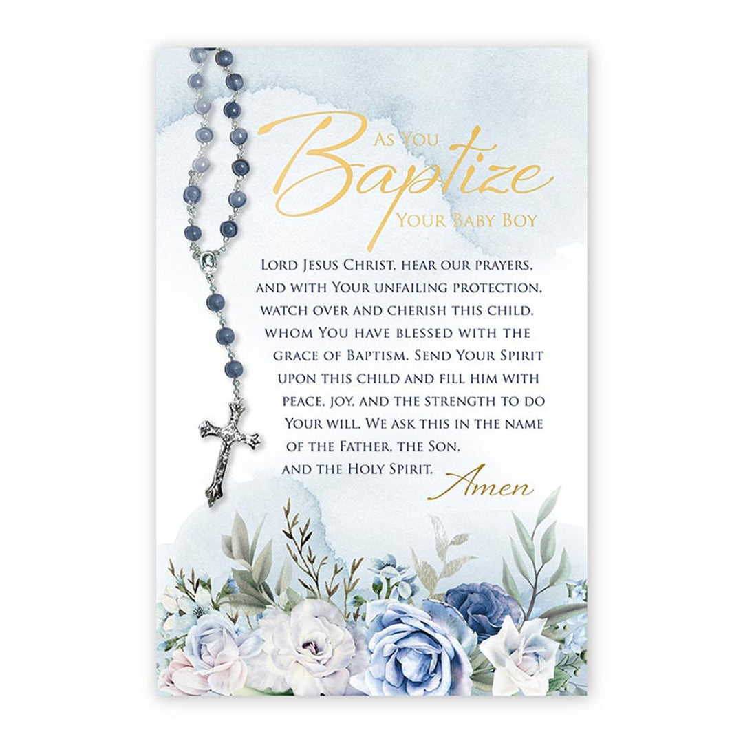 As You Baptize Your Baby Boy Card