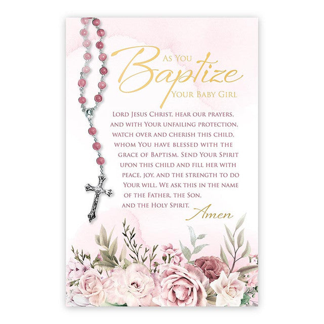 As You Baptize Your Baby Girl Card