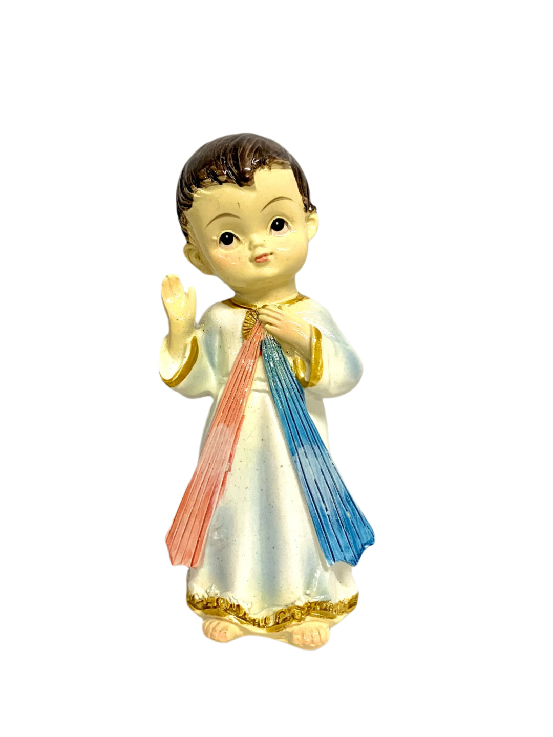 4" Divine Mercy Pearlized Statue