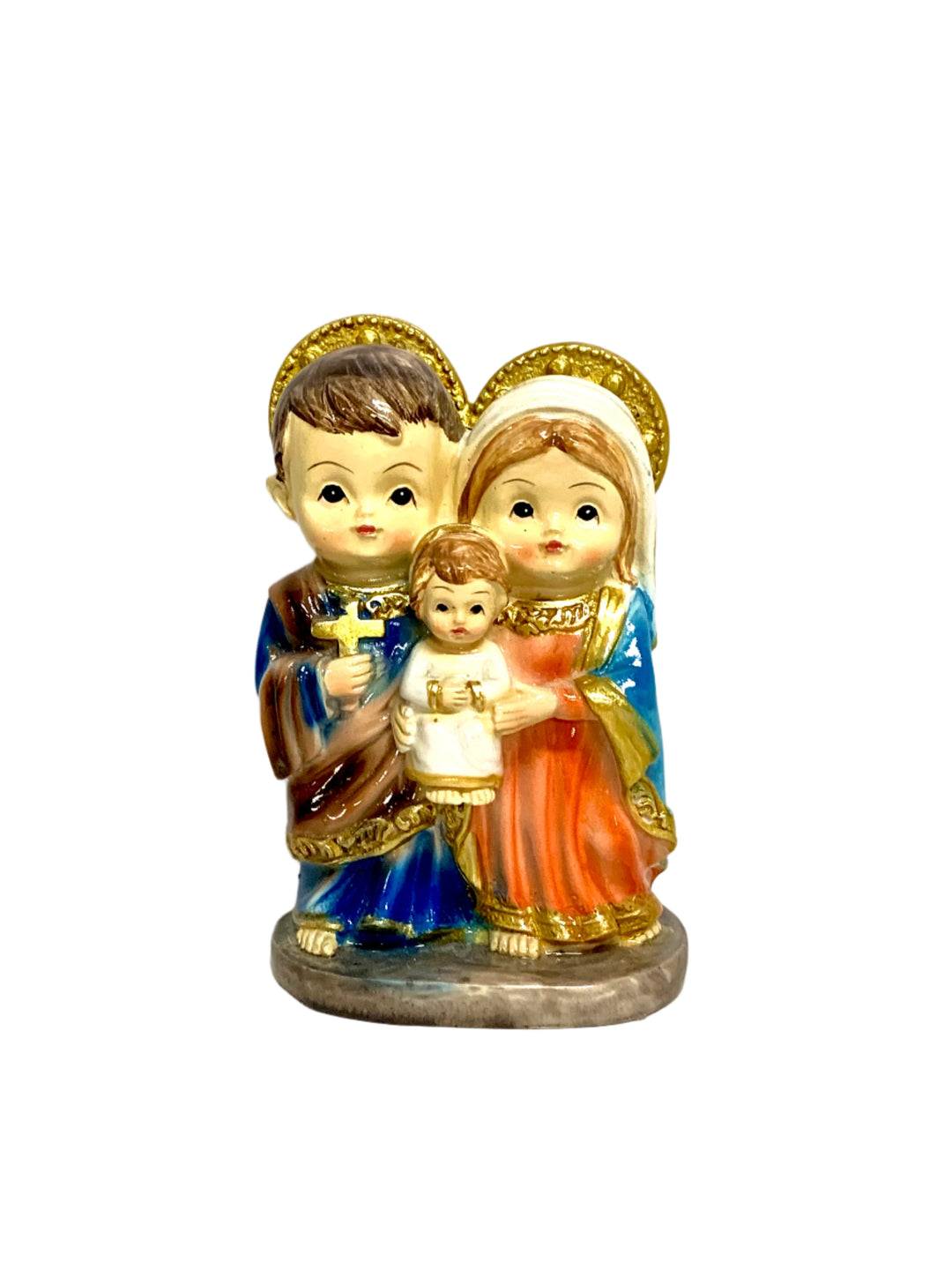 4" Holy Family Pearlized Statue