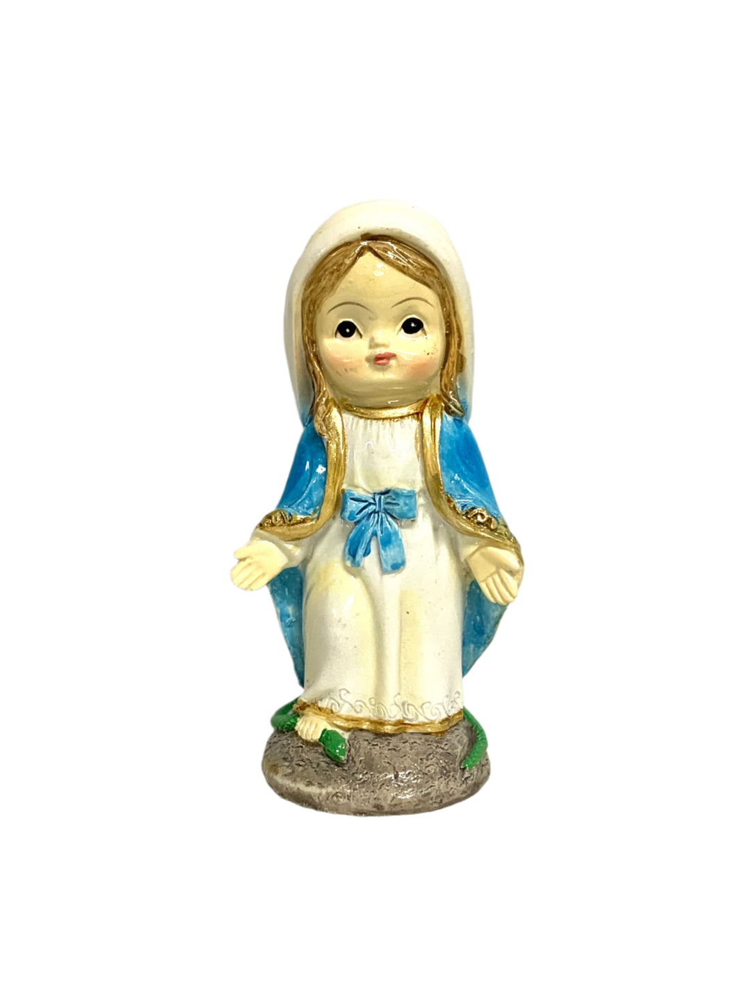 4" Our Lady of Grace Pearlized Statue