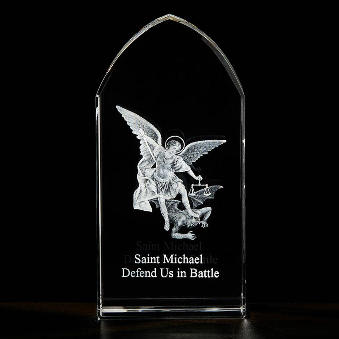 St Michael Etched Glass Stand