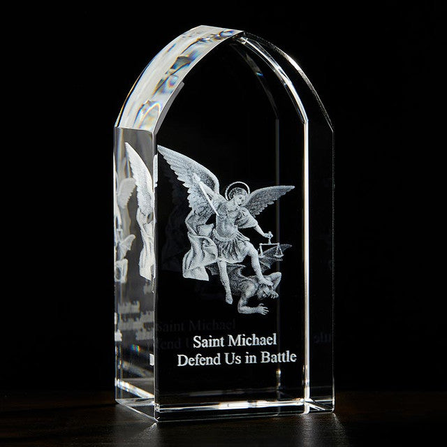 St Michael Etched Glass Stand