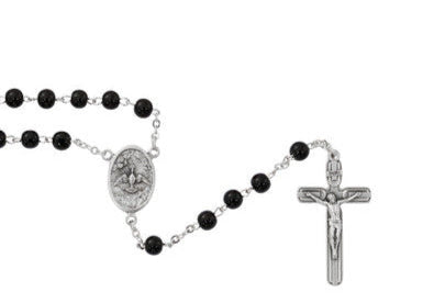 Black & Red Glass Confirmation Rosary