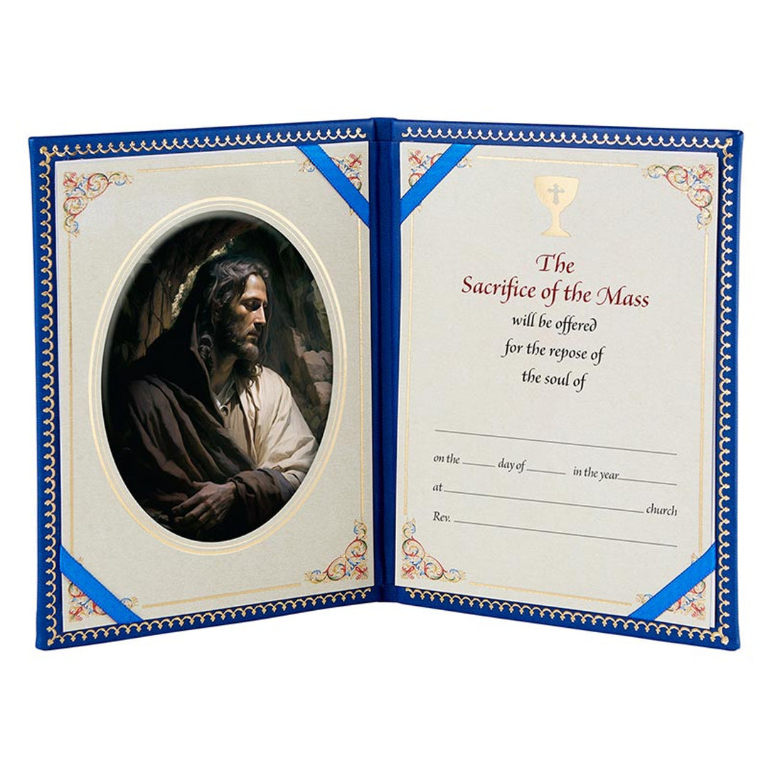 Jesus in Gethsemane Padded Mass Card