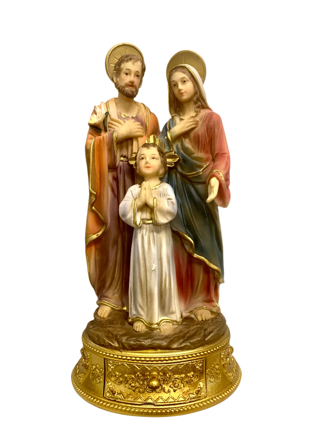 9" Holy Family Statue with Rosary Drawer