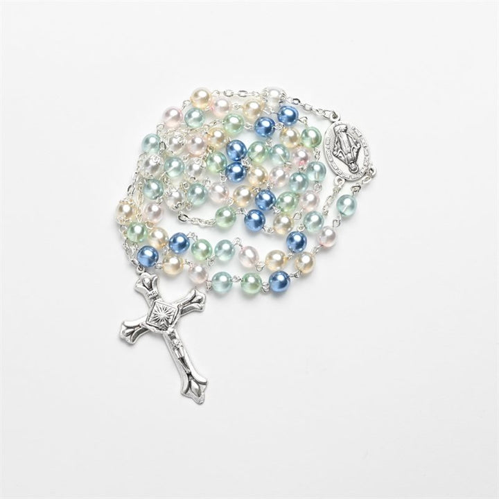 8mm Multicolored Pearl Rosary