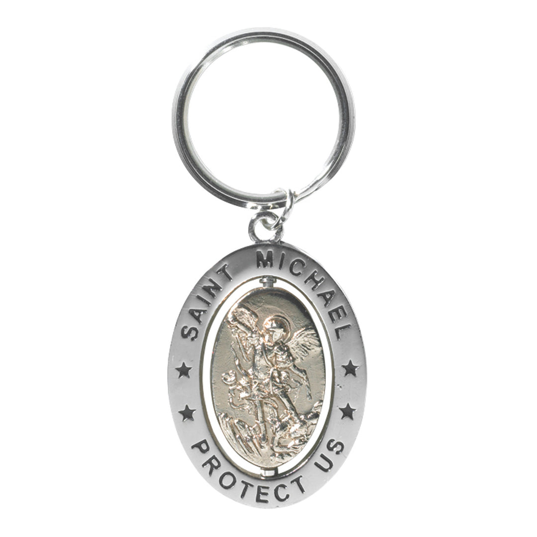 Saint Michael Revolving Key Chain