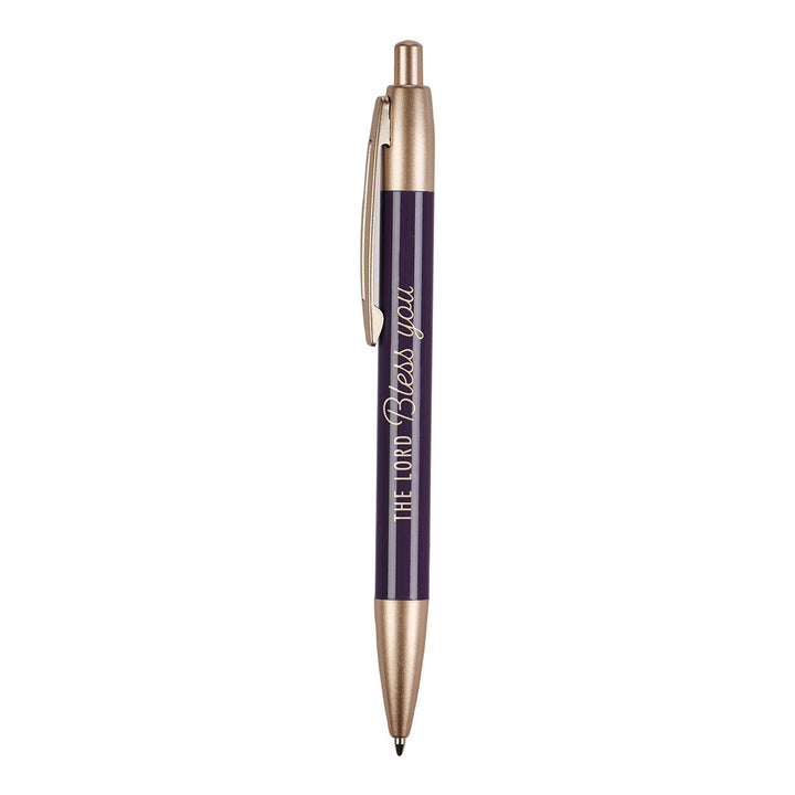 The Lord Bless You Geometric Purple Classic Gift Pen