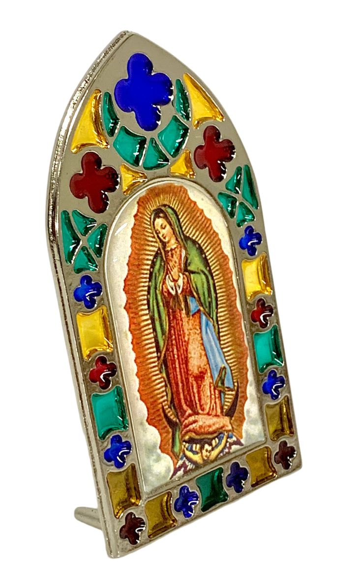 3" Our Lady of Guadalupe Stain Glass Plaque