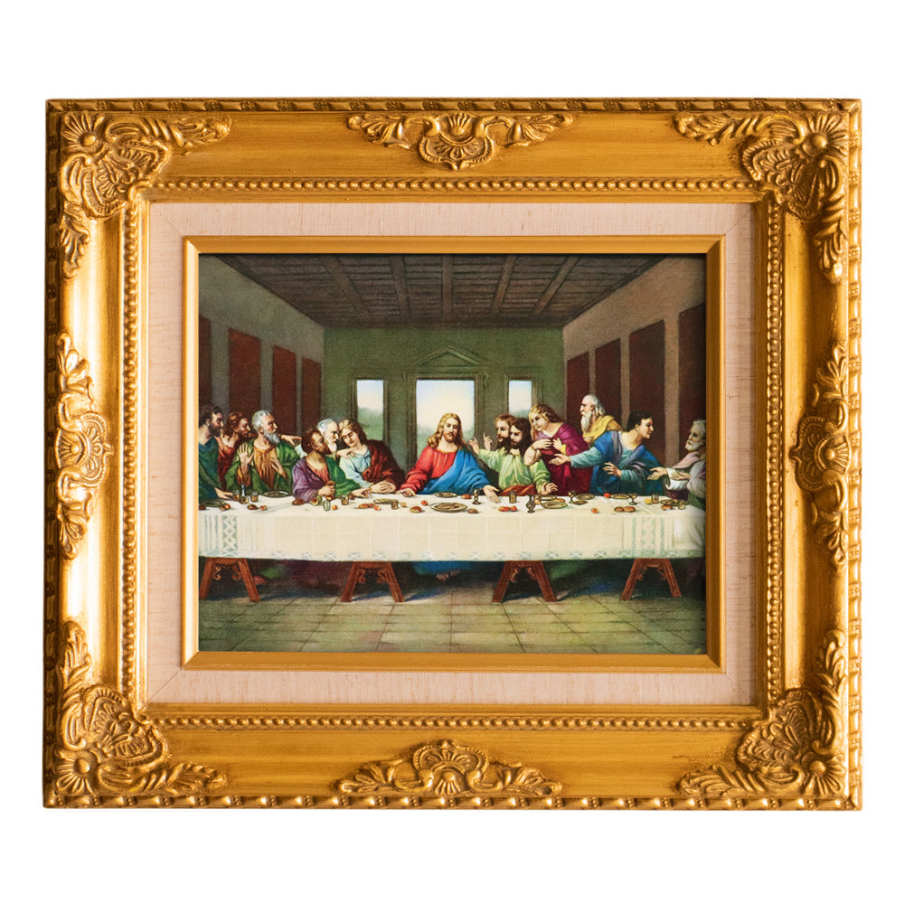 15.5" Gold Framed Last Supper Art