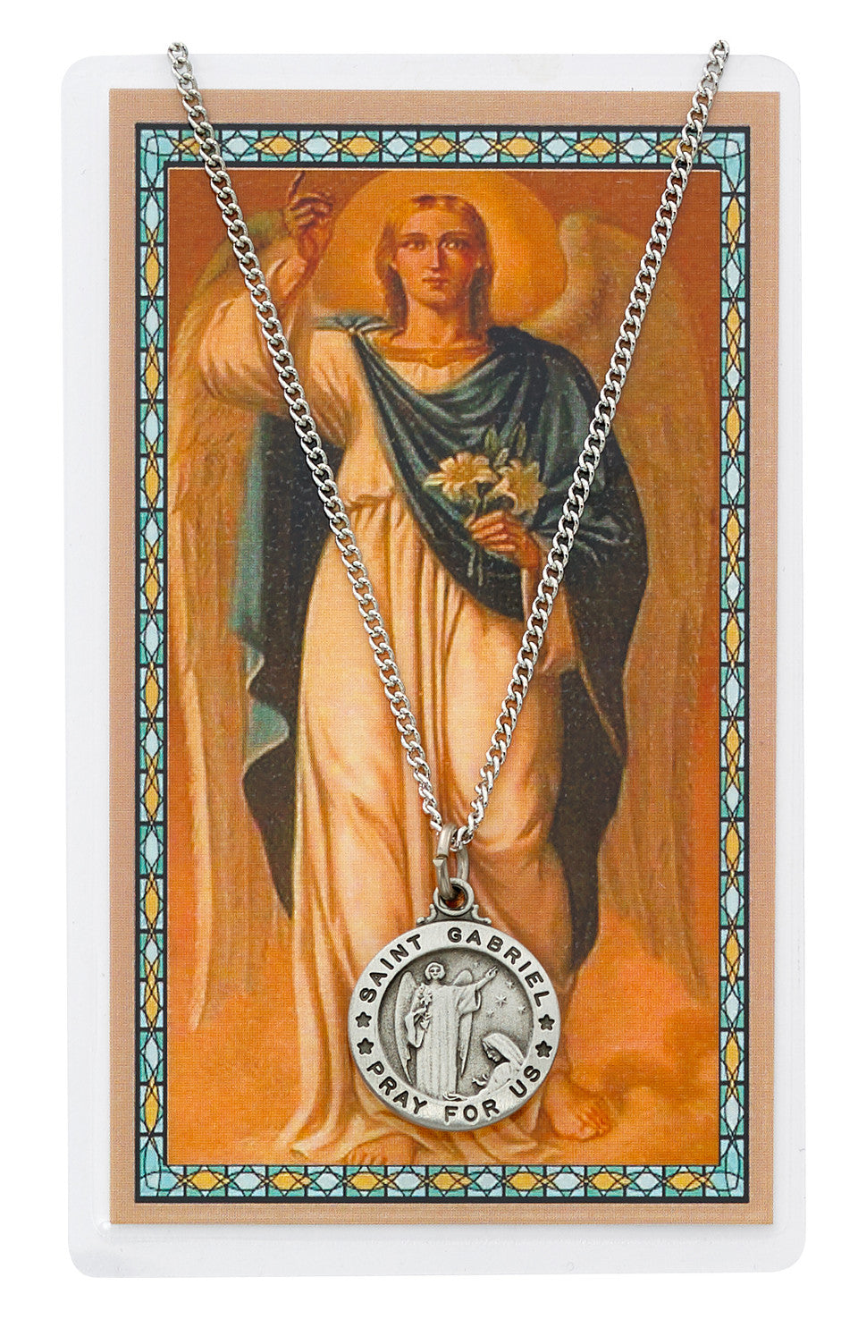 St. Gabriel Medal and Prayer Card Set