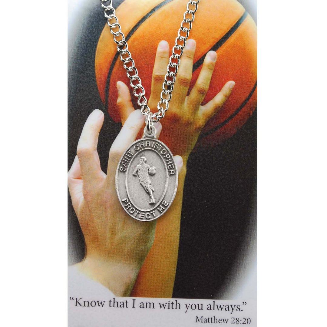 Boys Basketball Medal and Prayer Card Set