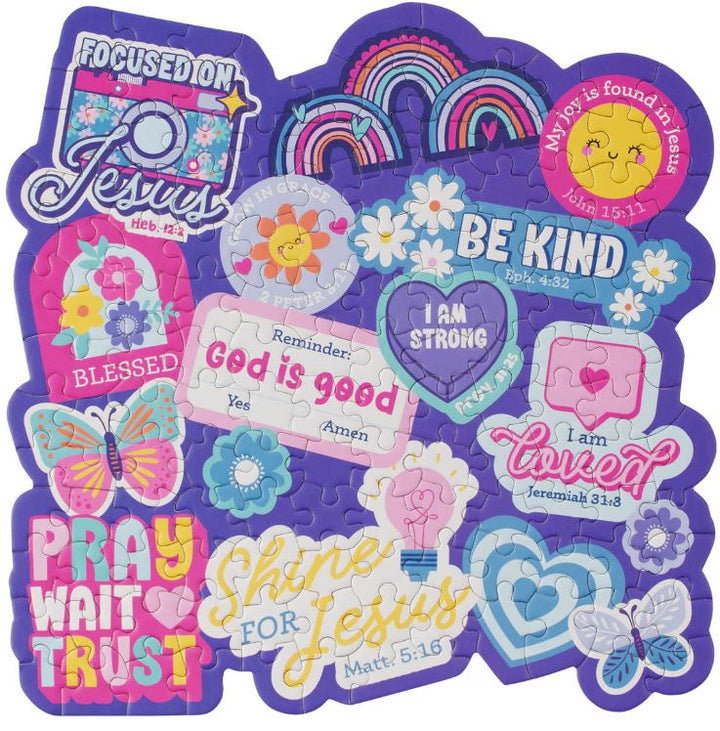 Shine for Jesus Stickers 140-piece Puzzle - Matthew 5:16