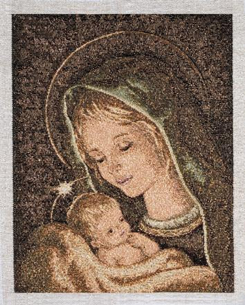 Madonna of Christmas Framed Tapestry