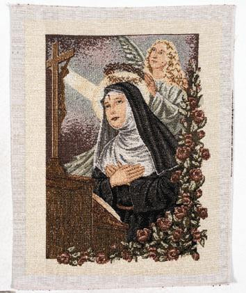 Saint Rita in Prayer Framed Tapestry