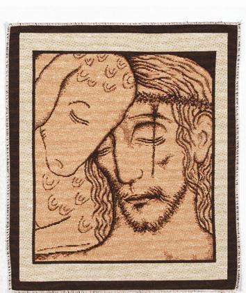 Jesus with Thorns and Lamb Framed Tapestry