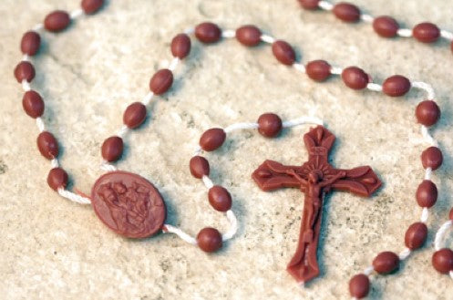 5mm Brown Plastic Rosary