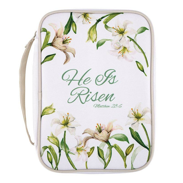 10" Bible Cover - He Is Risen