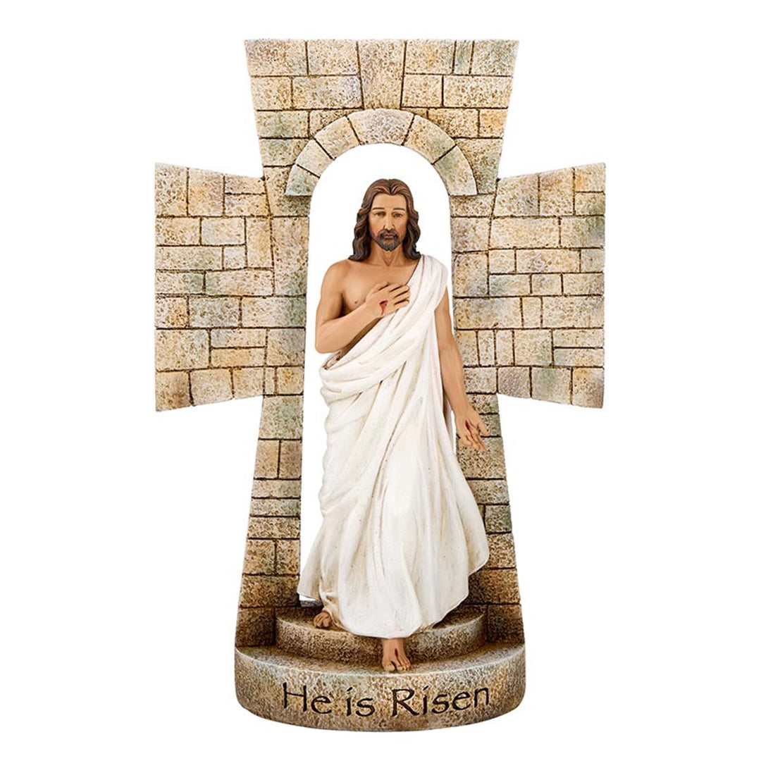 12" He is Risen Statue