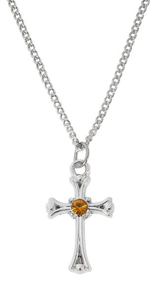 Topaz Cross Necklace