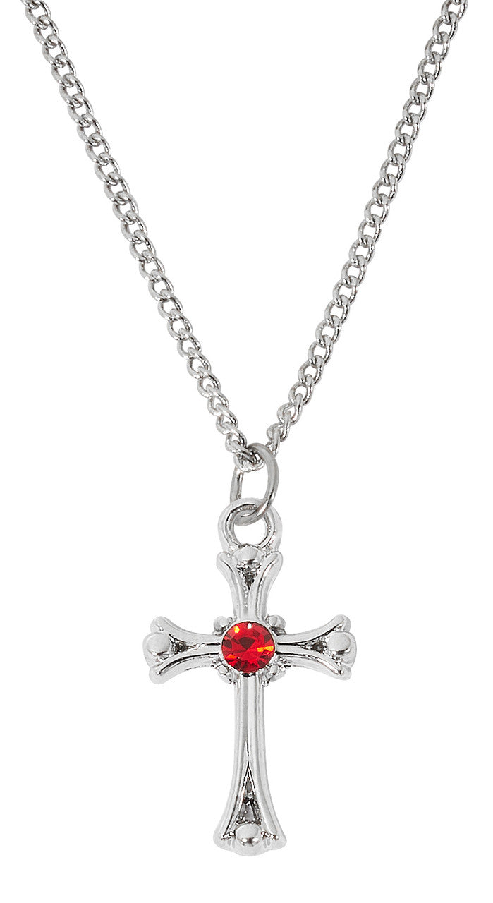 Ruby Cross Necklace