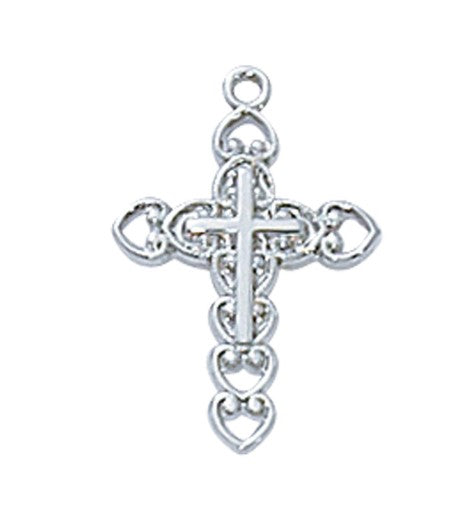 16"-18" Chain Silver Cross Necklace