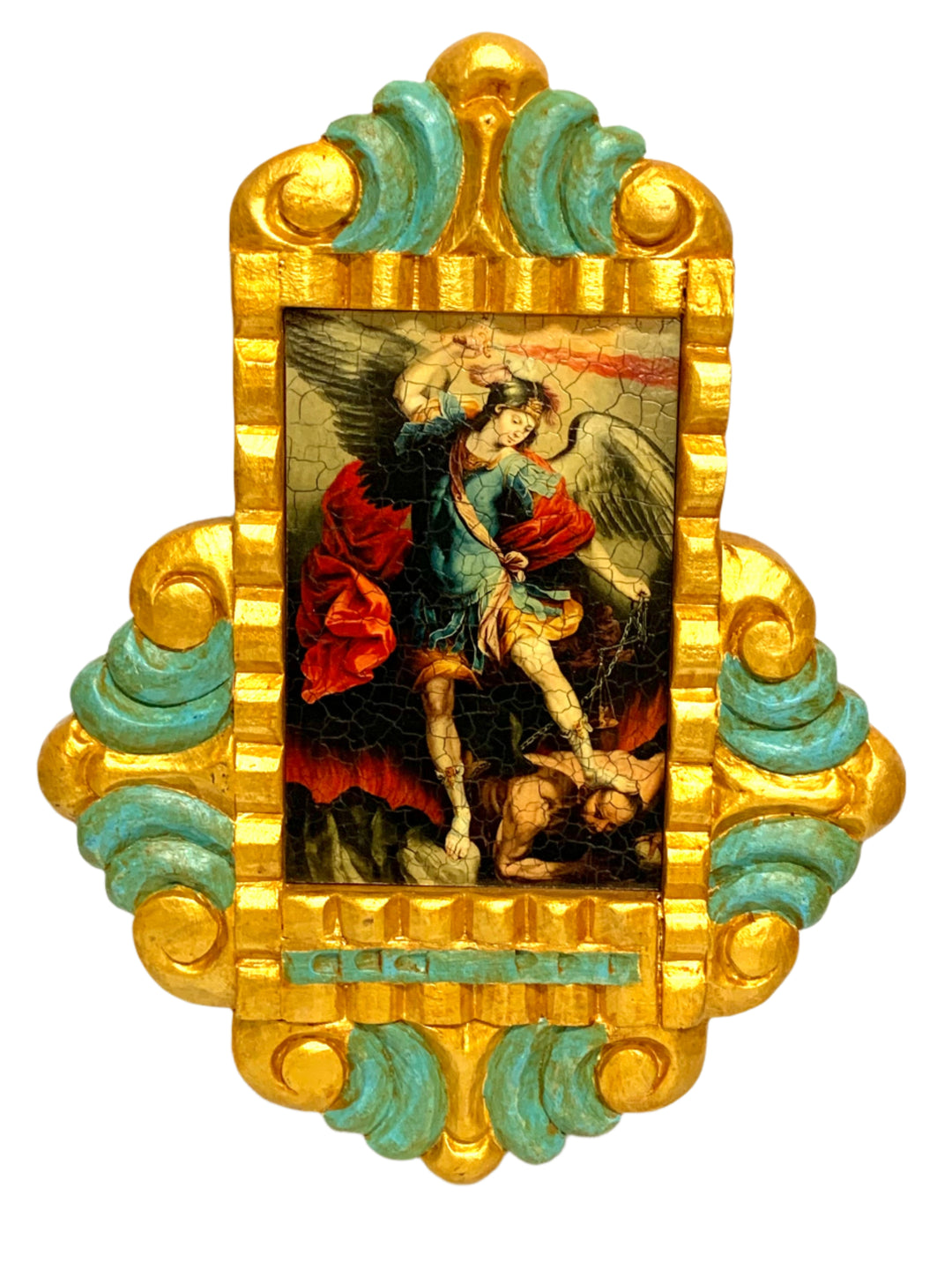 12" Wooden Baroque Retablo