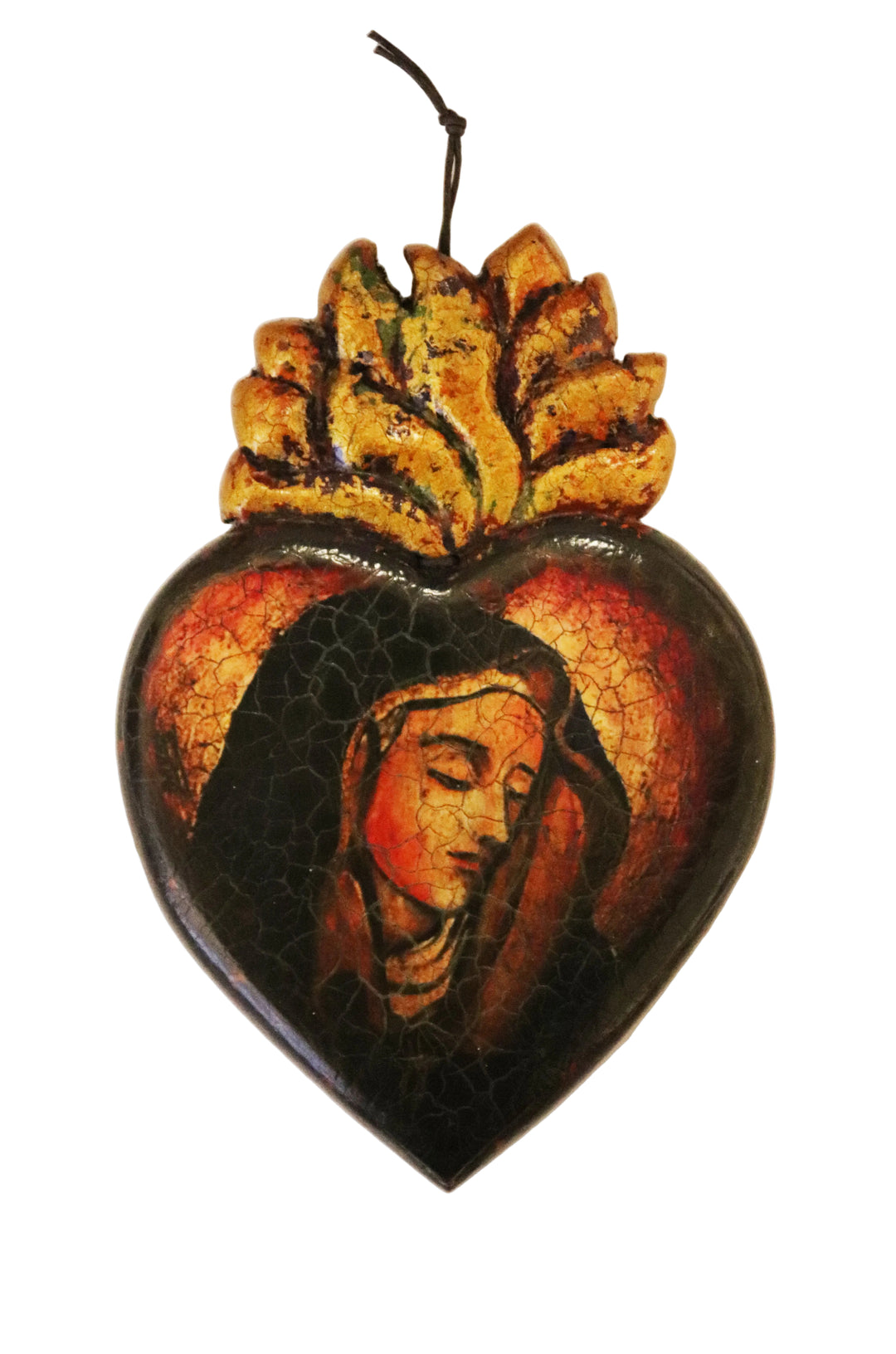6.25" Wooden Heart Retablo