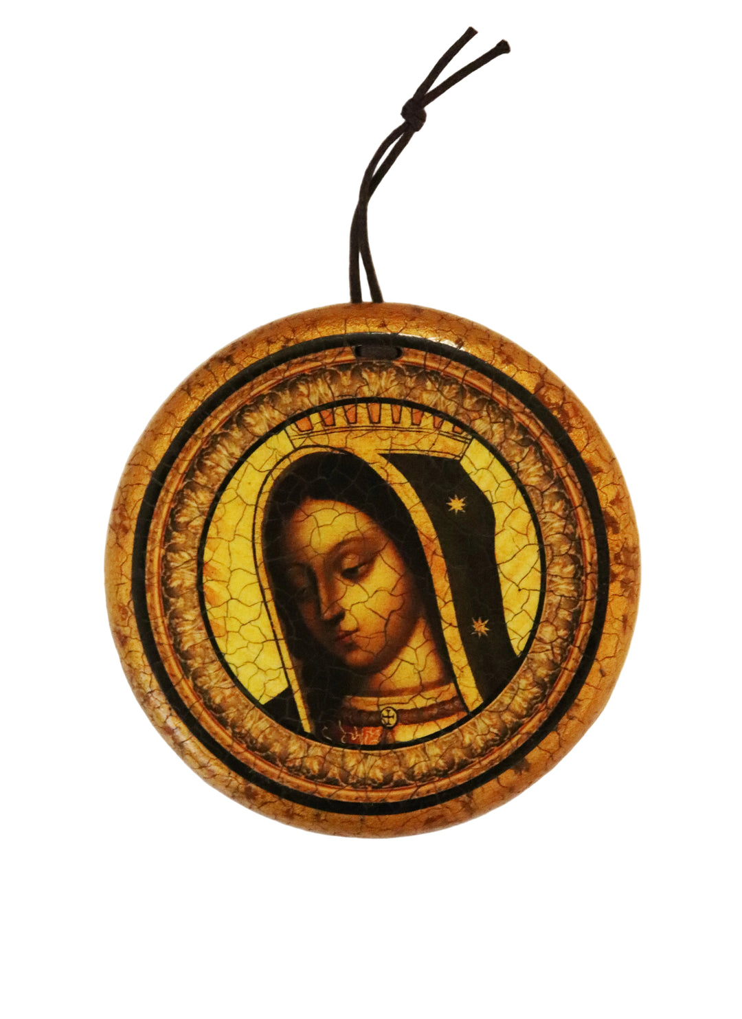 3.25" Mini Circle Wooden Retablo