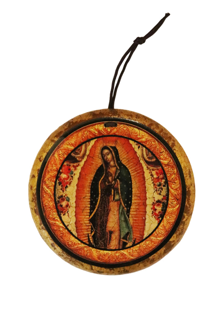 3.25" Mini Circle Wooden Retablo