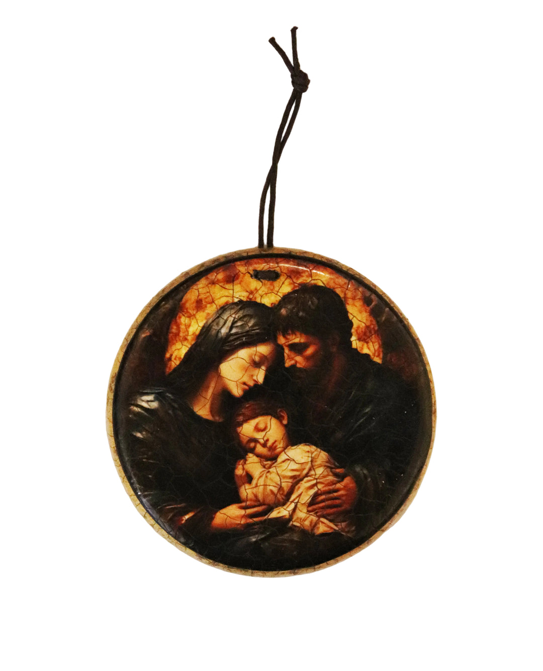 3.25" Mini Circle Wooden Retablo