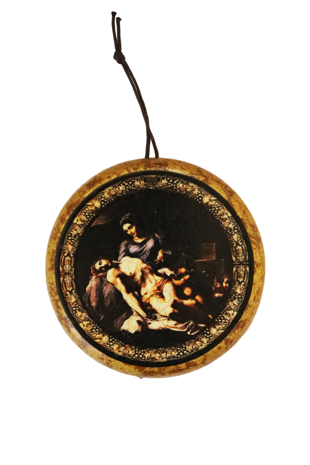 3.25" Mini Circle Wooden Retablo